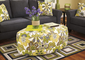 Nolana Citron Oversized Accent Ottoman,Ashley