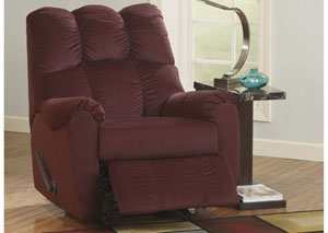 Raulo Burgundy Rocker Recliner,Ashley