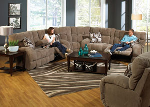 Siesta Porcini Lay Flat Reclining Sectional,Jackson Furniture