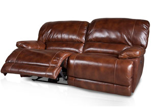 Burgundy Leather Reclining Loveseat,Homfusion Ltd