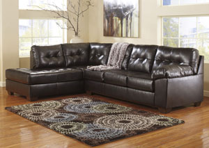 Alliston DuraBlend Chocolate Left Arm Facing Chaise End Sectional,Ashley