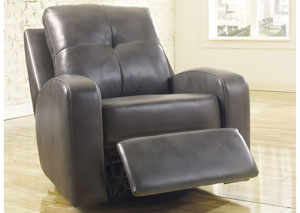 Mannix DuraBlend Gray Swivel Glider Recliner,Ashley