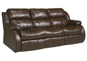 DuraBlend Cafe Reclining Sofa w/ Drop Down Table,Ashley