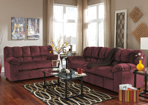 Julson Burgundy Sofa & Loveseat,Ashley