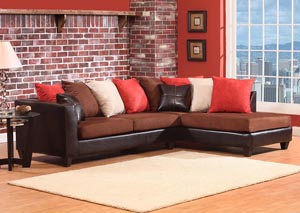 Jefferson Black Faux-Leather Sectional,Delta Furniture