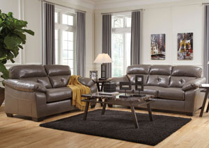 Bastrop DuraBlend Steel Sofa & Loveseat,Ashley