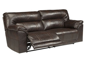 Barrettsville DuraBlend® Chocolate 2- Seat Reclining Sofa w/ Power,Ashley