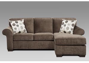 Elizabeth Ash Gray Sofa/Chaise,Affordable