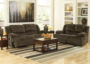 Toletta Chocolate Reclining Power Sofa & Loveseat,Ashley