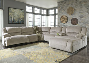 Toletta Granite Right Arm Facing Chaise End Reclining Sectional w/ Console,Ashley