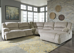 Toletta Granite Right Arm Facing Chaise End Reclining Sectional,Ashley