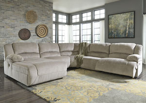 Toletta Granite Left Arm Facing Chaise End Reclining Sectional,Ashley