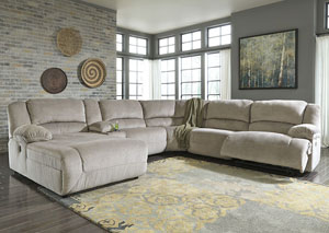 Toletta Granite Left Arm Facing Chaise End Reclining Sectional w/ Console,Ashley