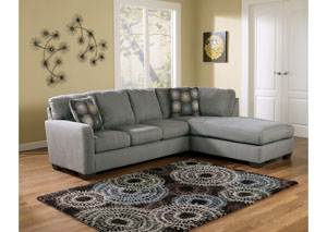 Zella Charcoal Right Facing Chaise Sectional,Ashley