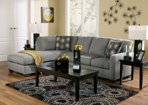 Zella Charcoal Left Facing Chaise Sectional,Ashley