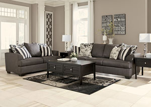 Levon Charcoal Sofa & Loveseat,Ashley