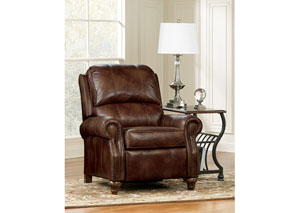 DuraBlend Mahogany Low Leg Recliner,Ashley