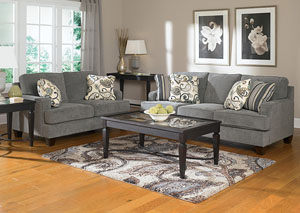 Yvette Steel Sofa & Loveseat,Ashley