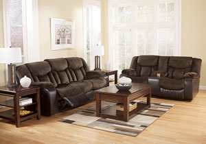 Tafton Java Reclining Sofa & Loveseat,Ashley