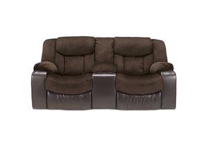 Tafton Java Double Reclining Loveseat w/ Console,Ashley