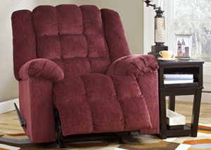 Ludden Burgundy Rocker Recliner,Ashley