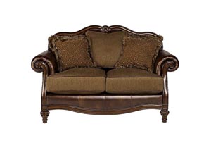 Claremore Antique Loveseat,Ashley