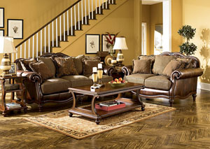 Claremore Antique Sofa & Loveseat,Ashley