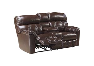 Vanora Canyon Double Reclining Loveseat w/ Console,Ashley