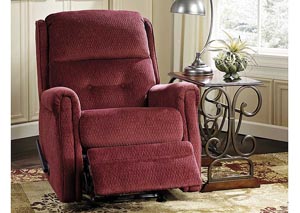 Meadowbark Burgundy Glider Recliner,Ashley