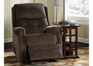Meadowbark Chocolate Glider Recliner,Ashley