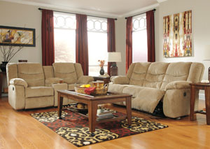 Garek Sand Reclining Power Sofa & Loveseat,Ashley
