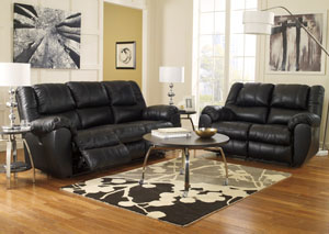 McAdams Black Reclining Power Sofa & Loveseat,Ashley