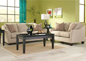 Hannin Stone Sofa & Loveseat,Ashley