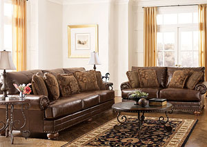DuraBlend Antique Sofa & Loveseat,Ashley