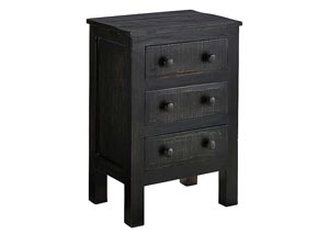 Charlowe Black Three Drawer Night Stand,Ashley