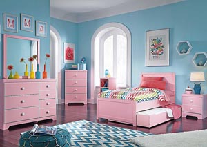 Bronett Twin Panel Trundle Bed, Dresser & Mirror,Ashley