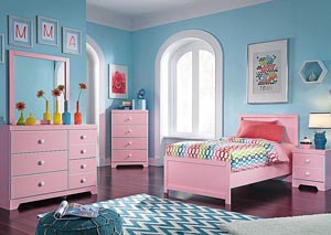 Bronett Twin Panel Bed, Dresser & Mirror,Ashley