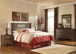 Allymore Queen/Full Panel Headboard, Dresser, Mirror & Chest,Ashley