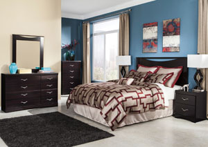 Zanbury Queen/Full Panel Headboard, Dresser & Mirror,Ashley