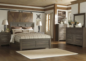 Juararo California King Panel Bed, Dresser & Mirror,Ashley