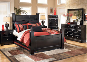 Shay Queen Poster Bed,Ashley