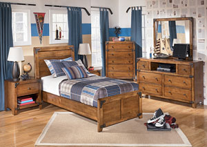 Delburne Twin Panel Bed w/ Dresser & Mirror,Ashley