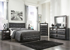 Alamadyre Queen Upholstered Panel Bed, Dresser & Mirror,Ashley