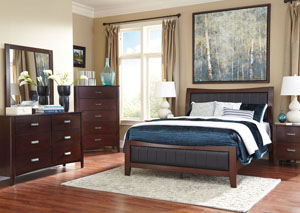 Dirmack Medium Brown California King Panel Bed, Dresser & Mirror,Ashley