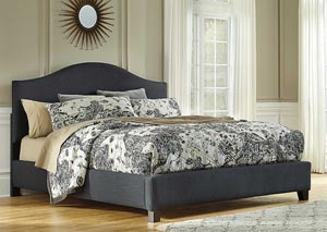 Kasidon Dark Gray Queen Upholstered Bed,Ashley