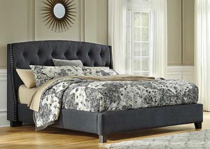 Kasidon Dark Gray Queen Upholstered Bed,Ashley