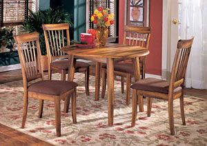 Berringer Drop Leaf Table w/ 4 Side Chairs,Ashley