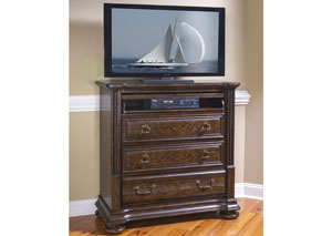 Canyon Creek Burled Ash/White Oak Media Chest,Fairmont