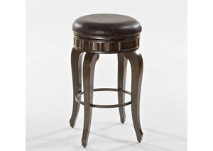 Swivel Top Antique Brushed Pewter Backless Bar Stool,Hillsdale