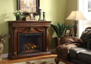 Olivia Brown Fireplace - Veneer,Elements